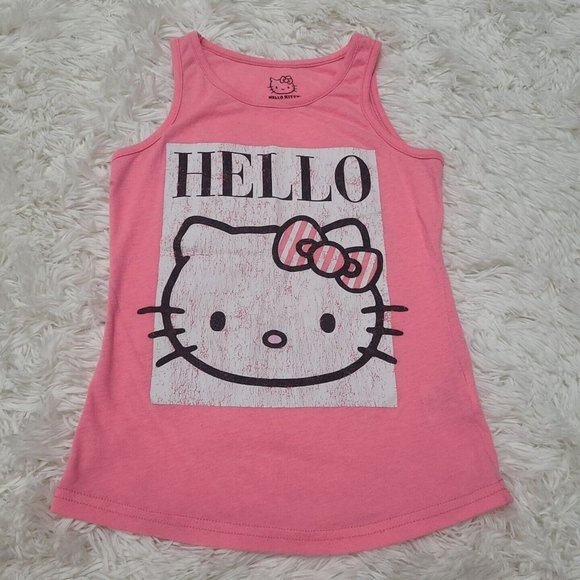 Girl's Hello Kitty Pink Tank Top Size M - Picture 1 of 3